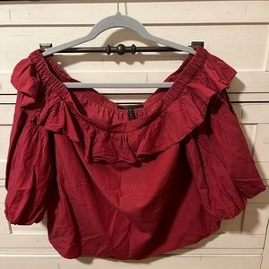 Off The Shoulders Wide Puffy Arms Top